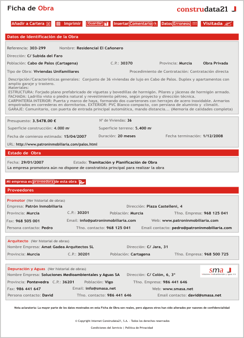 Image example company card