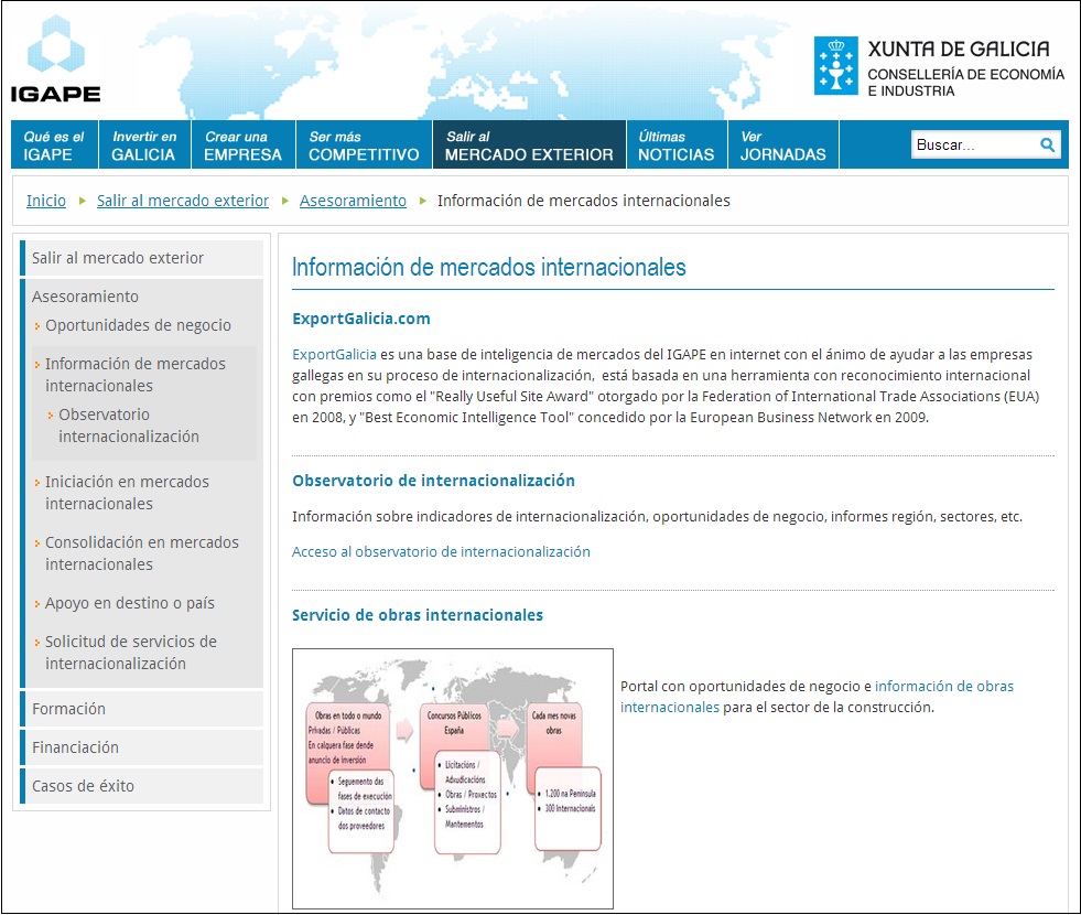 Construdata21 e IGAPE facilitan información a las empresas gallegas sobre obras en todo el mundo