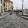 Plataforma única en la calle Tránsito de las Ballenas (Cimadevilla)